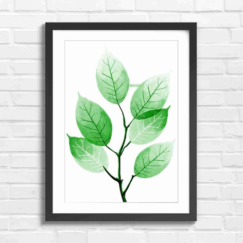 Pastel botanical leaves branch - leaves,