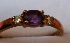 18ct Gold Amethyst & Diamond