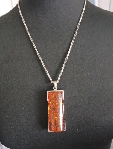 Silver tone rectangular faux - tone,
