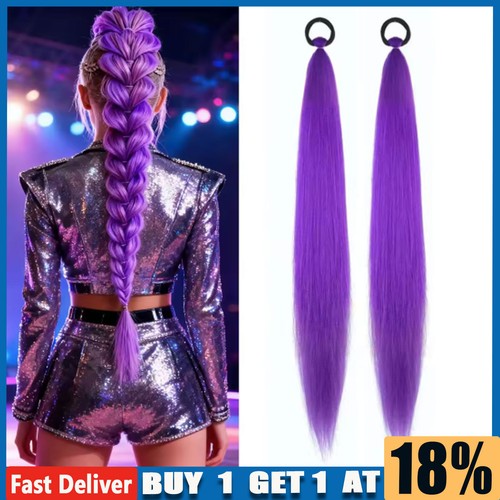 2pcs girls long purple - long, hair