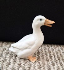 Otagiri White Ceramic Small 5" Duck Gose Figurine