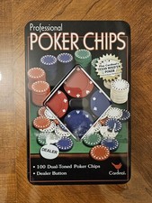 Cardinal Professional Poker Chips Set 100 Dual-Toned Dealer Button