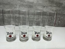'HOLSTEN' PILS PILSNER GLASSES X4 IN EXCELLENT CONDITION