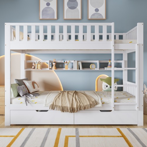 Wooden bunk bed - bunk, single
