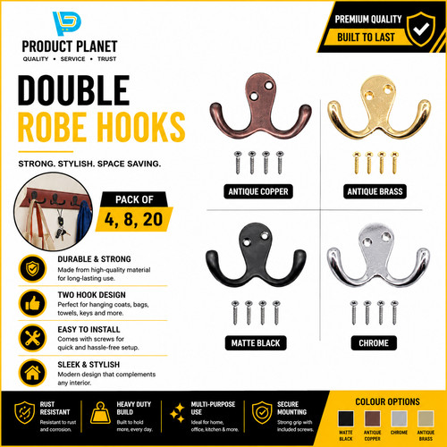 Double coat robe - coat, hooks