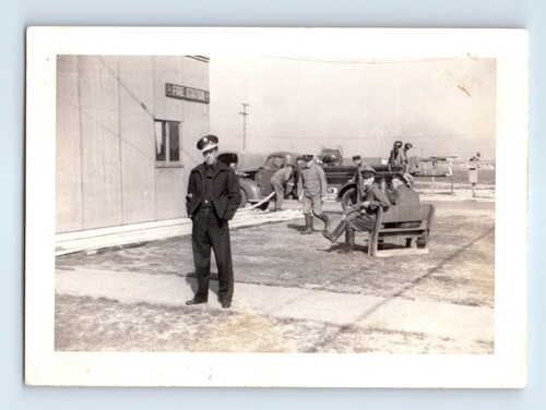 Old vintage photo fire - photo, station