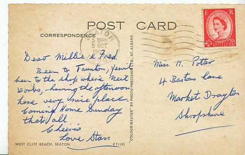 Genealogy postcard family - postcard,