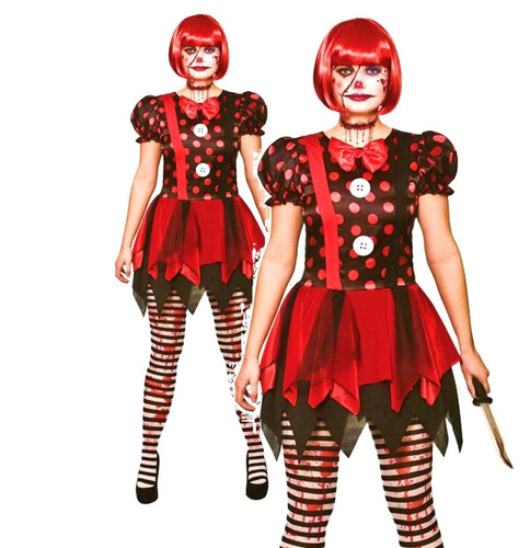 Womens horror clown - womens, halloween