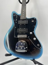 Blue Edge Black Electric Guitar Rosewood Fretboard HH Pickups Classic Design