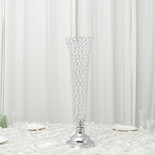 Silver metal trumpet - silver,