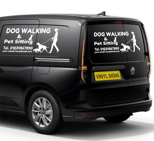 Dog walker van graphics - dog, custom