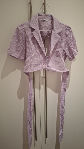 Zara gingham cropped blazer - zara, /