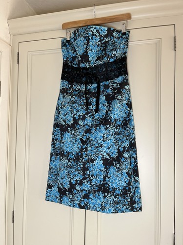 Blue and black floral