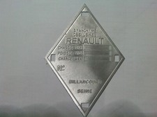 Nameplate Renault plate R4 4cv