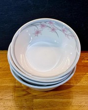 Vintage Royal Doulton Fresh Flowers Mayfair L.S.1052 x4 Piece Dessert Bowl Set