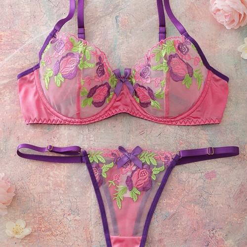 Sexy sheer floral embroidered - sexy,