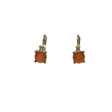Vintage orange gemstone - gemstone, drop