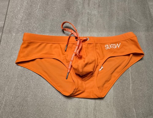 Mens sukrew orange swim breifs - swim,