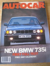 AUTOCAR DEC 1986 BMW 735i LANCIA MARKKU ALEN FIAT ECV CALENDAR MISSING CHRIS DIF