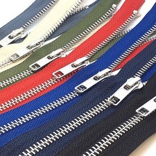 YKK Zip Open end, Metal Teeth Coat Zips  - 9 Zipper colours in 12 lengths