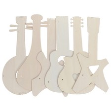 6 Pcs Children's Wooden Guitar