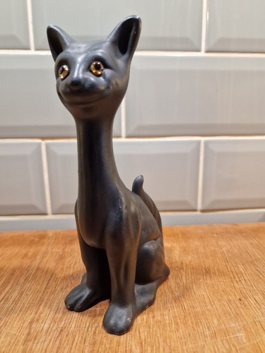 Antique lucky black cat - lucky,