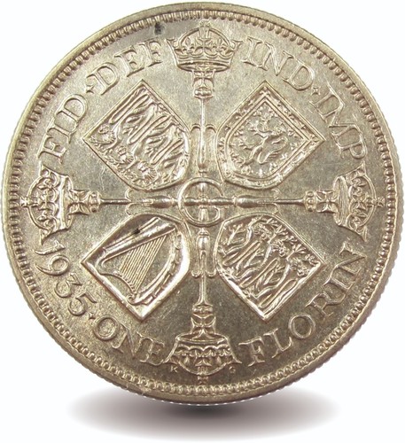 1935 silver george florin - 1935, v