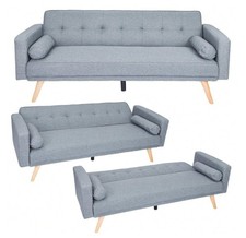 Budget Faux Leather Black Sofa