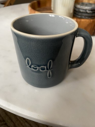 Loaf grey crackle glaze mug - grey,