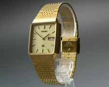 Vintage 1981 [N MINT] Seiko Majesta 9063-5020 Gold MJ Mark Kanji Qz Men's Watch