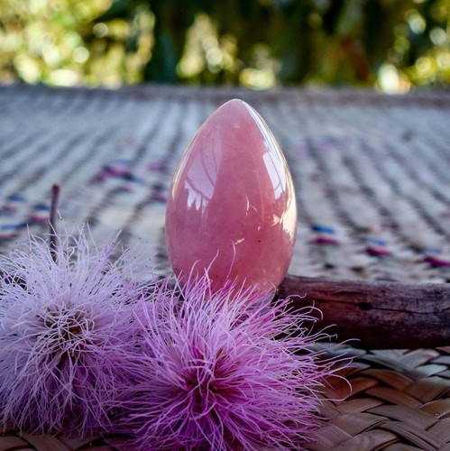 Medium rose quartz yoni eggs - medium,