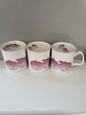 Set of 3 Novelty Vintage Made In Hornsea Pig Mugs Farm Animal Country Scene