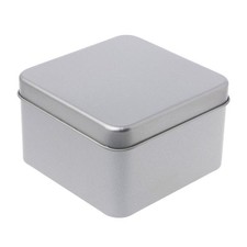 9x9cm Small Metal Tin Silver