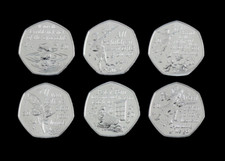 Isle of Man 50p Peter Pan 2019 6 Coin Set Choose Your Coin Fifty Pence 