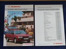 Subaru 1800 Travel AWD Brochure + Insert