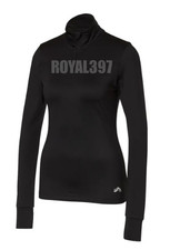 Crivit Thermal Sports Top Women's Black or Red Size S-L - High Collar 1/4 Zip