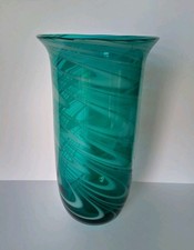 Large Teal & White Swirl Art