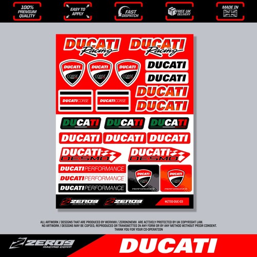 Ducati stickers motocross - ducati,