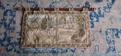 Vintage wall tapestry lake - vintage,
