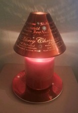 Yankee Candle Christmas Large Shade & Tray Set Multilingual Merry Christmas Red