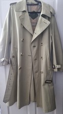 Vintage trench coat  or rain coat  With  Belt and Checked Lining Size XL