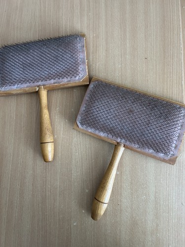 Vintage pair wooden handle - of,