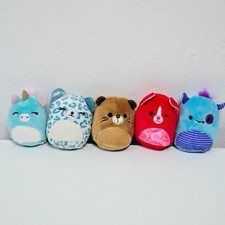 Squishmallows Squishville Bundle 5 Mini Tiny 2 Inch Soft Toys Pink Purple Bundle