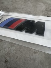 BMW Chrome M Sport Rear Boot Badge Sticker 9cm X 2.9cm Black, UK Seller NEW