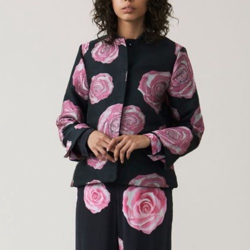 Ganni rose print turenne - ganni,