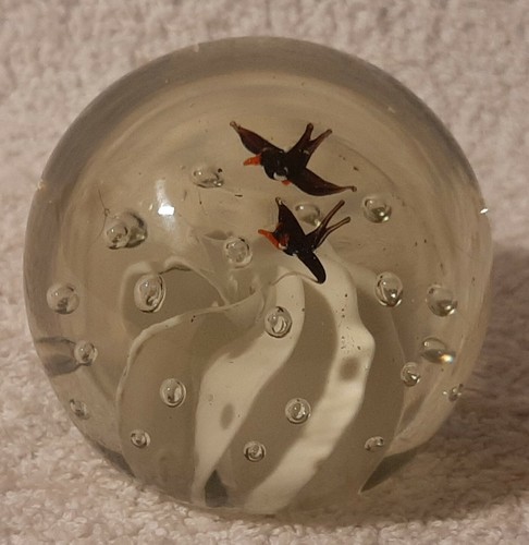 Solid glass globe - , paperweight
