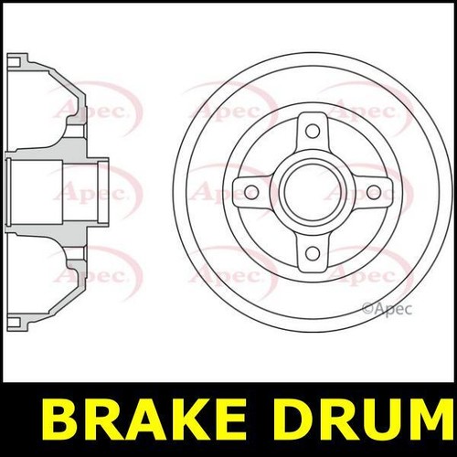 Brake drum rear - drum,