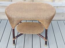 Lloyd Loom Kraft Original Two Tier Conservatory / Side Table. Circa 1920.