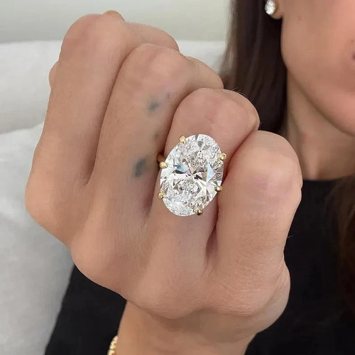 Diamond ring gold - gold, lab