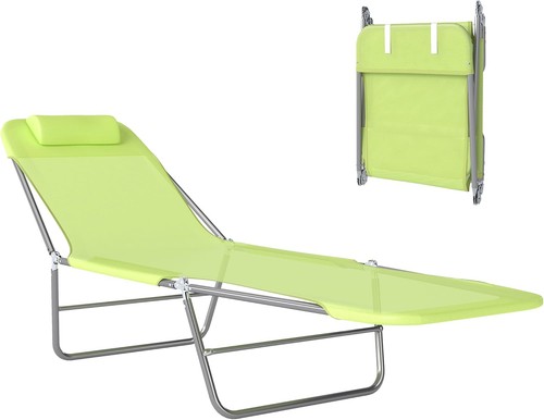 Folding sun bed lounger - ,